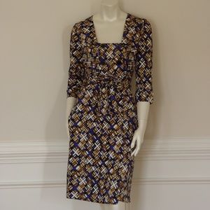 DIANE von FURSTENBERG DUTCH XS BLUE DRESS - 10